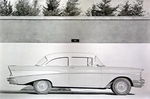 Chevrolet Parts -  1957 CHEV 210 2DR POST SIDE VIEW B&W PHOTO