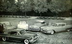Chevrolet Parts -  1958 GM LINEUP OF CARS B&W PHOTO