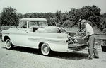 Chevrolet Parts -  '59 CHEV 1/2 TON F/S REAR 3/4 SIDE VIEW B&W PHOTO