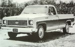 Chevrolet Parts -  '74 CHEV 1/2T LONG FLEET 3/4 FRNT VIEW B&W PHOTO