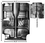 Chevrolet Parts -  1955-57 HDTP COMPLETE FLOOR PAN ASSY