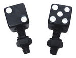 Chevrolet Parts -  DICE LICENSE PLATE FASTENERS-BLACK