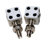 Chevrolet Parts -  DICE LICENSE PLATE FASTENERS-WHITE