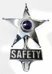 Chevrolet Parts -  "SAFETY" STAR - BLUE LIGHT - CHROME