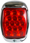 Chevrolet Parts -  1937-38PASS SPYDER LED RED/RED TAIL ASSY-BLK-R