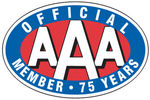 Chevrolet Parts -  VINTAGE WINDOW DECAL  "AAA MEMBER-75 YEARS"