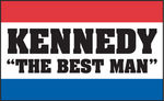 Chevrolet Parts -  VINTAGE WINDOW DECAL  "KENNEDY, THE BEST MAN"