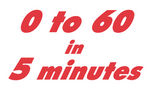 Chevrolet Parts -  WINDOW DECAL -"0 TO 60 IN 5 MINUTES"
