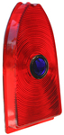 Chevrolet Parts -  1955-58 CAMEO TAIL LIGHT LENS - RED W/ BLUE DOT