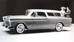 Chevrolet Parts -  1955 NOMAD 3/4 FRONT VIEW B&W PHOTO