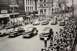 Chevrolet Parts -  1947 PARADE OF NEW CHEVROLETS B&W PHOTO
