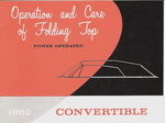 Chevrolet Parts -  1962 CONVT. TOP OPERATION MANUAL