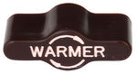 1947-53PU MAROON HEATER KNOB - "WARMER"