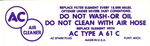 Chevrolet Parts -  1957PASS FUEL INJECTION AIR CLNR SERVICE DECAL