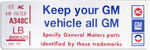 Chevrolet Parts -  1979 KEEP YOUR TRUCK ALL GM 350-4V AIR CLEANER DECAL
