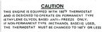 Chevrolet Parts -  1967-69 TRK COOLING SYSTEM CAUTION DECAL