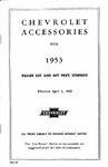 Chevrolet Parts -  1953 CHEVROLET RETAIL ACCY PRICE BOOKLET
