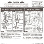 Chevrolet Parts -  1963 CAR JACKING INSTRUCTIONS