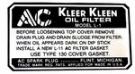 Chevrolet Parts -  1932-1936 "AC" OIL FILTER DECAL L-1