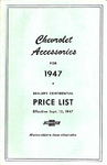 Chevrolet Parts -  1947 CHEVROLET RETAIL ACCY PRICE BOOKLET