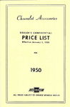 Chevrolet Parts -  1950 CHEVROLET RETAIL ACCY PRICE BOOKLET