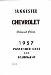 Chevrolet Parts -  1957 PASS DELIVERED RETAIL PRICE LIST