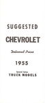 Chevrolet Parts -  1955 CHEV TRUCK DELIVERED RETAIL PRICE LIST
