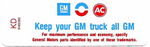 Chevrolet Parts -  1968-1971 KEEP YOUR TRUCK ALL GM AIR DECAL