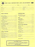 Chevrolet Parts -  1955-61 PASS FACTORY INSPECTION/ADJ. SHEET