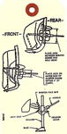 Chevrolet Parts -  1954 PASS JACK INSTRUCTION TAG