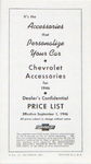 Chevrolet Parts -  1946 CHEVROLET RETAIL ACCY PRICE BOOKLET