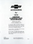 Chevrolet Parts -  1974 CHEVROLET RETAIL ACCY PRICE BOOKLET