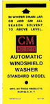 Chevrolet Parts -  1940-60 GM W/S WASHER BOTTLE BRKT DECAL