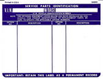 Chevrolet Parts -  1973-82 TRUCK SERVICE PARTS ID DECAL