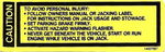 Chevrolet Parts -  1973-79 TRUCK JACK BASE DECAL