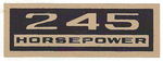 Chevrolet Parts -   "245" HP VALVE COVER DECALS - BLACK & GOLD