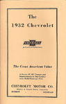 Chevrolet Parts -  1932 PASS/TRK NEW FEATURES BOOK