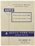 Chevrolet Parts -  1955-62 1 1/2 & 2 TON NAPCO 4x4 INSTALL MANUAL