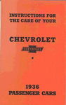 Chevrolet Parts -  1936 CAR OWNERS MANUAL