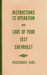Chevrolet Parts -  1937 CAR OWNERS MANUAL