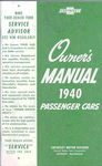 Chevrolet Parts -  1940 CAR OWNERS MANUAL
