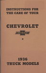 Chevrolet Parts -  1936 CHEVROLET TRUCK OWNERS MANUAL