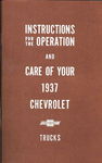 1937 CHEVROLET TRUCK OWNERS MANUAL