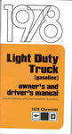 Chevrolet Parts -  1978 CHEVROLET TRUCK OWNERS MANUAL