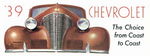 Chevrolet Parts -  1939 CAR SALES BROCHURE