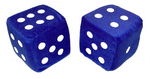Chevrolet Parts -  FUZZY DICE--BLUE WITH WHITE DOTS