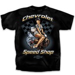 Chevrolet Parts -  CHEVY SPEED SHOP PIN UP T-SHIRT - SPECIFY