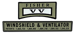 Chevrolet Parts -  1931-1932 FISHER VISION & VENTILATION DECALS-V V