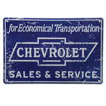 Chevrolet Parts -  CHEVROLET ECONOMICAL TRANS. METAL SIGN