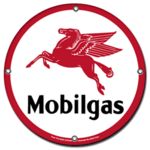 Chevrolet Parts -  "MOBILGAS" ROUND SINGLE-SIDED SIGN